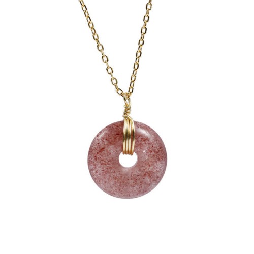 Strawberry Quartz Healing Necklace Pendant Strawberry Quartz Healing Necklace Pendant
