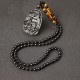 Black Obsidian Tiger Eye Dragon Phoenix Necklace Black Obsidian Tiger Eye Dragon Phoenix Necklace