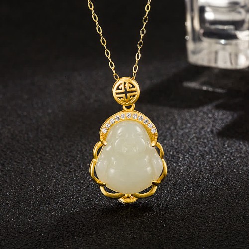 925 Sterling Silver Jade Protection Necklace 925 Sterling Silver Jade Protection Necklace