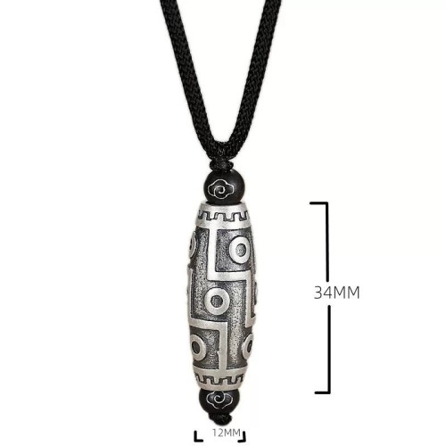 Nine-Eye Dzi Bead Auspicious Clouds Necklace Pendant Nine-Eye Dzi Bead Auspicious Clouds Necklace Pendant