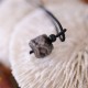 Silver Sheen Obsidian Dancing Lion Necklace
