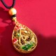 Koi Fish Lotus Leaf Copper Luck Necklace Pendant Koi Fish Lotus Leaf Copper Luck Necklace Pendant