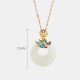 925 Silver Plated Gold Year of the Dragon Jade Necklace 925 Silver Plated Gold Year of the Dragon Jade Necklace