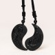 Black Obsidian Yin Yang Dragon Necklace Pendant Black Obsidian Yin Yang Dragon Necklace Pendant