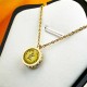 Tibetan Yellow God of Wealth Crystal Necklace
