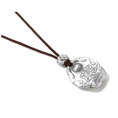 Chinese Zodiac Buddha Om Mani Padme Hum Lotus Necklace Chinese Zodiac Buddha Om Mani Padme Hum Lotus Necklace