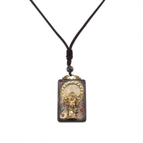 Ebony Wood Elephant God Fortune Necklace Ebony Wood Elephant God Fortune Necklace
