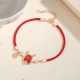 925 Sterling Silver Year of the Dragon Red Agate Necklace 925 Sterling Silver Year of the Dragon Red Agate Necklace