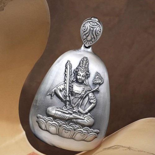 999 Silver Zodiac Natal Buddha Heart Sutra Necklace 999 Silver Zodiac Natal Buddha Heart Sutra Necklace