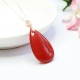 925 Silver Waterdrop Red Agate Confidence Necklace 925 Silver Waterdrop Red Agate Confidence Necklace