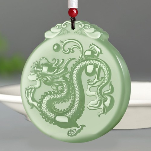Chinese Zodiac Dragon Jade Luck Necklace