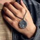Sterling Silver Yin Yang Hammer Texture Harmony Necklace