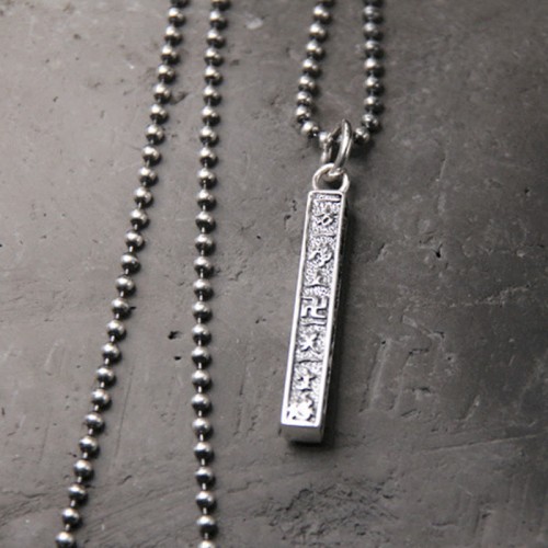Sterling Silver Om Mani Padme Hum Buddha Necklace Sterling Silver Om Mani Padme Hum Buddha Necklace