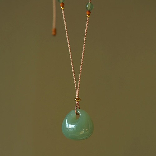Natural Jade Luck Prosperity Necklace Pendant Natural Jade Luck Prosperity Necklace Pendant