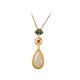 925 Silver Hetian White Jade Water Drop Necklace