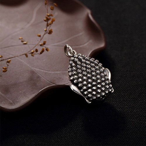 925 Sterling Silver Buddha Head Compassion Necklace 925 Sterling Silver Buddha Head Compassion Necklace
