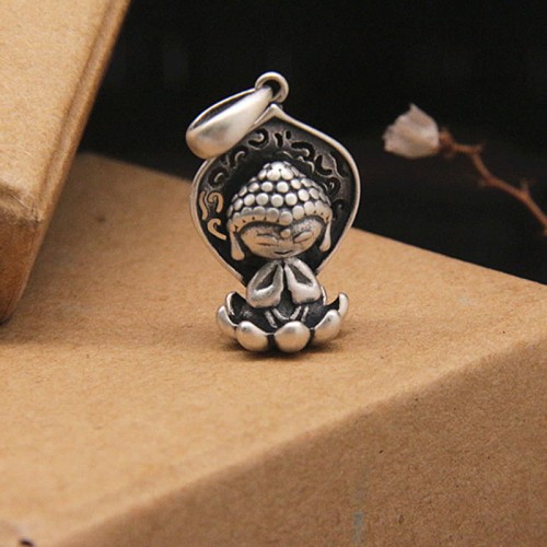 999 Sterling Silver Buddha Serenity Necklace