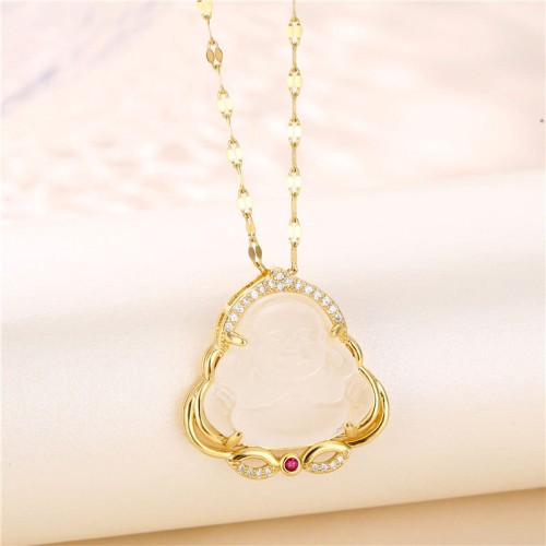 Natural Laughing Buddha Peace Necklace Natural Laughing Buddha Peace Necklace