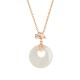 925 Silver Ginkgo Leaf Chalcedony Fu Character Necklace 925 Silver Ginkgo Leaf Chalcedony Fu Character Necklace