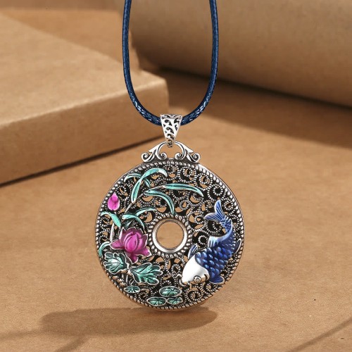 Koi Lotus Peace Fu Wealth Necklace