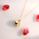 925 Silver Gold-Plated Garnet Crystal Necklace 925 Silver Gold-Plated Garnet Crystal Necklace