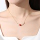 925 Silver Pearl Cinnabar Healing Bead Chain Necklace 925 Silver Pearl Cinnabar Healing Bead Chain Necklace