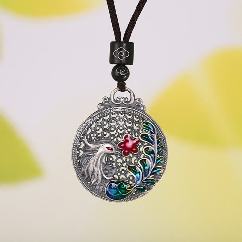 990 Silver Phoenix Luck Protection Necklace 990 Silver Phoenix Luck Protection Necklace
