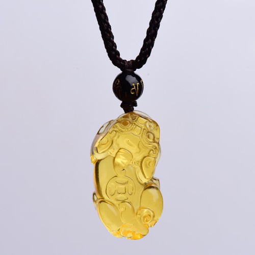 FengShui Citrine PiXiu Wealth Necklace