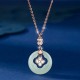 Hetian Jade Four Leaf Clover Zircon Pendant Gift Box Hetian Jade Four Leaf Clover Zircon Pendant Gift Box
