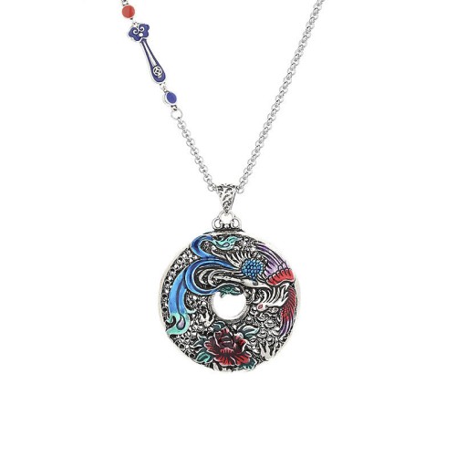 Phoenix Peony Luck Protection Necklace