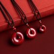 Cinnabar Peace Buckle Calm Blessing Necklace Cinnabar Peace Buckle Calm Blessing Necklace