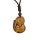 Natural Black Obsidian Tiger Eye Ice Fox Pendant Necklace Natural Black Obsidian Tiger Eye Ice Fox Pendant Necklace