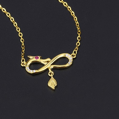 999 Silver Dragon Endless Knot Protection Pendant