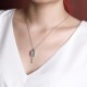 925 Sterling Silver Hetian White Jade Butterfly Blessing Necklace 925 Sterling Silver Hetian White Jade Butterfly Blessing Necklace