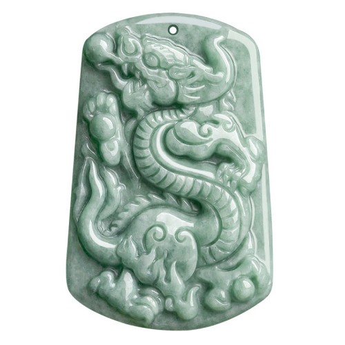 Year of the Dragon Jade Success Amulet Necklace