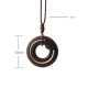 Zen Circle Ebony Wood Calm Necklace Pendant Zen Circle Ebony Wood Calm Necklace Pendant