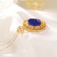 925 Sterling Silver Plated Gold Lazurite Positive Necklace 925 Sterling Silver Plated Gold Lazurite Positive Necklace