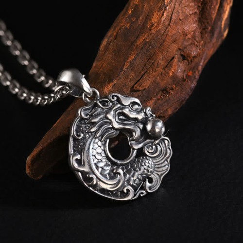 Koi Fish Dragon Peace Buckle Necklace Koi Fish Dragon Peace Buckle Necklace