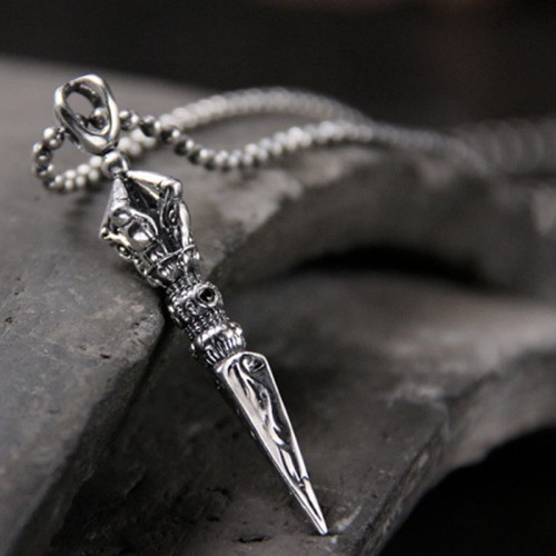 925 Sterling Silver Dorje Vajra Enlightenment Necklace 925 Sterling Silver Dorje Vajra Enlightenment Necklace