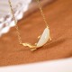 925 Silver White Jade Dolphin Luck Necklace