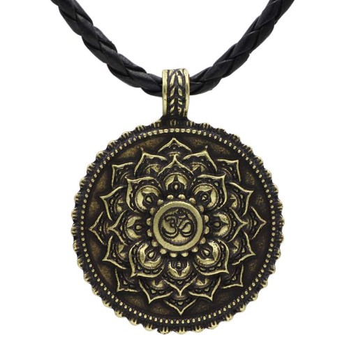 Six True Words Peace Flower Pattern Necklace