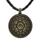 Six True Words Peace Flower Pattern Necklace
