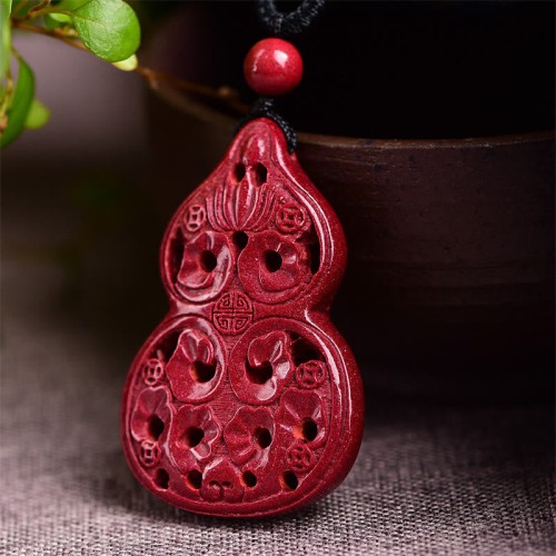 Laughing Buddha Yin Yang Cinnabar Blessing Necklace