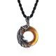 Obsidian Chalcedony Meditation Pendant Necklace Obsidian Chalcedony Meditation Pendant Necklace