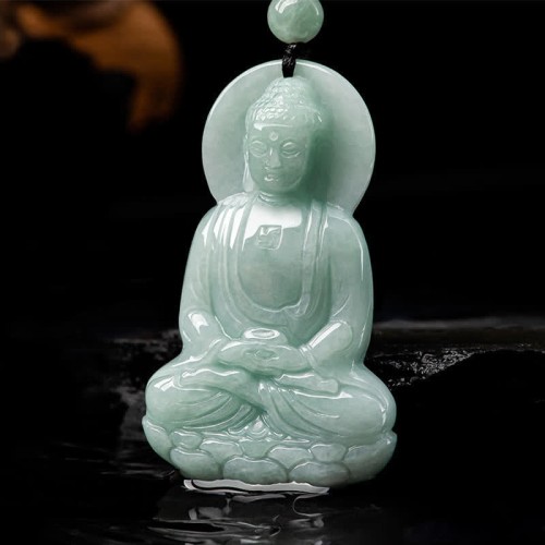 Amitabha Buddha Jade Amulet Necklace Pendant Amitabha Buddha Jade Amulet Necklace Pendant