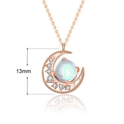925 Silver Moonstone Love Necklace Pendant 925 Silver Moonstone Love Necklace Pendant