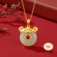 925 Sterling Silver Dragon Year Jade Protection Necklace Pendant 925 Sterling Silver Dragon Year Jade Protection Necklace Pendant