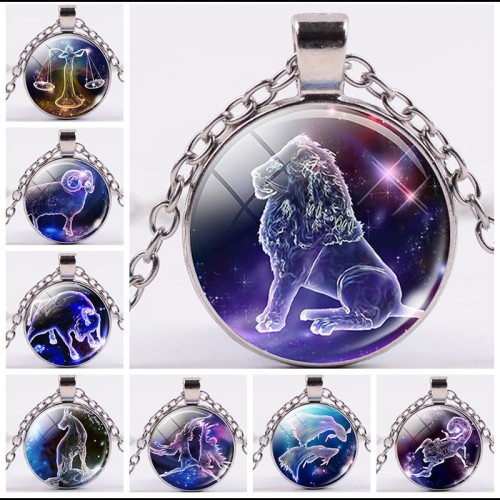 12 Constellations Zodiac Moon Star Protection Necklace 12 Constellations Zodiac Moon Star Protection Necklace