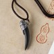 925 Silver Black Obsidian Wolf Tooth Strength Necklace 925 Silver Black Obsidian Wolf Tooth Strength Necklace