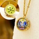 Tibetan Yellow God of Wealth Crystal Necklace